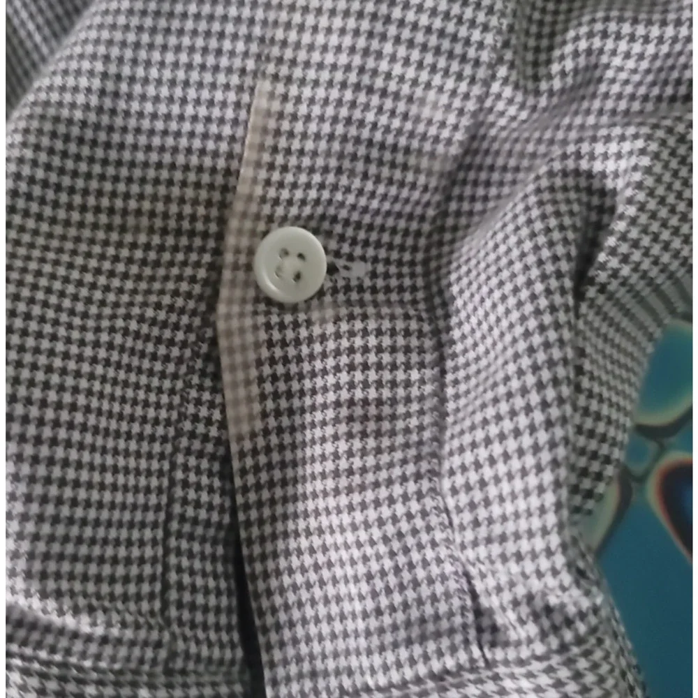 Polo Ralph Lauren Men’s Micro Houndstooth Dress Shirt Curham Classic Fit M
